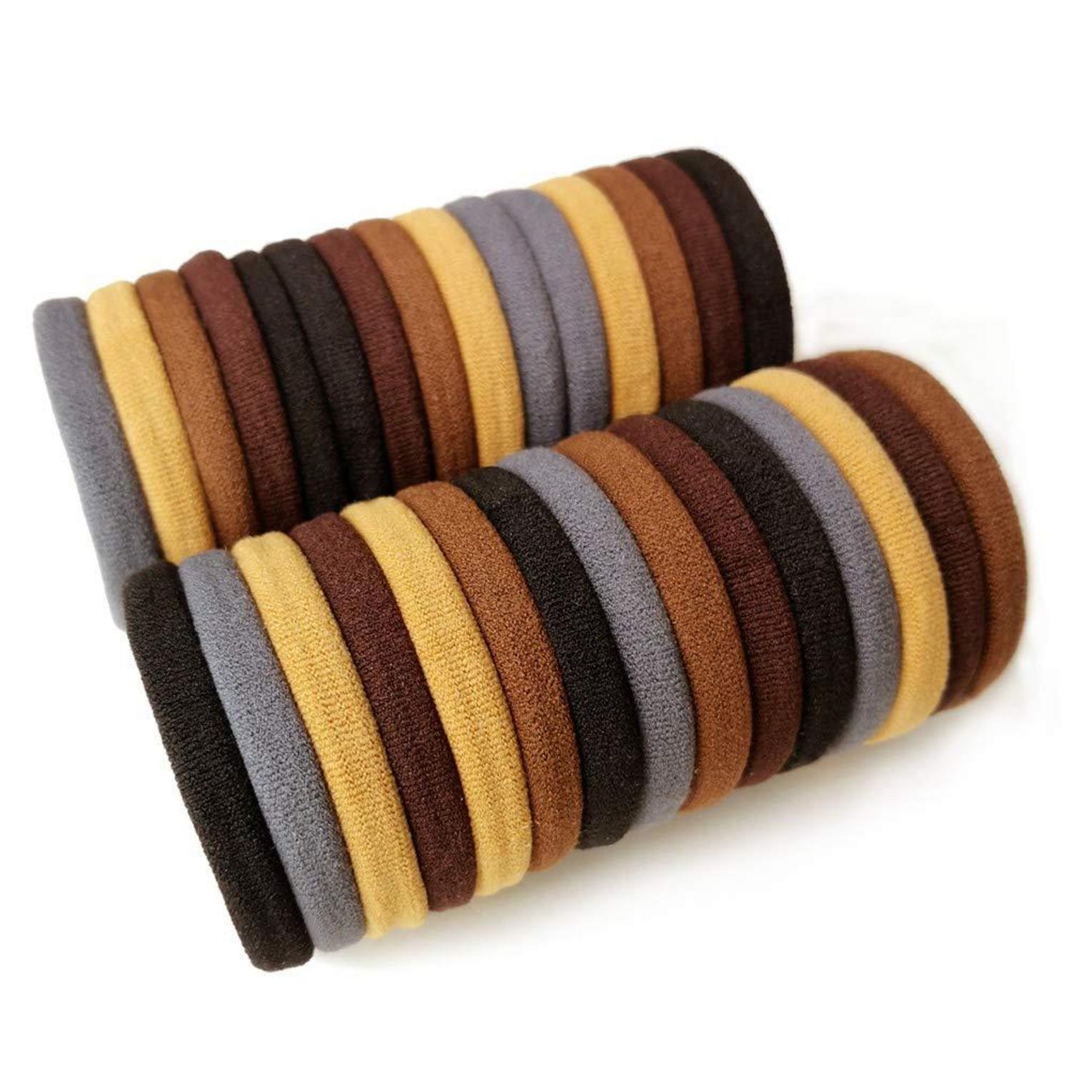 100 Stück Elastische Haargummis. Damen Zopfgummis in neutraler Farbe