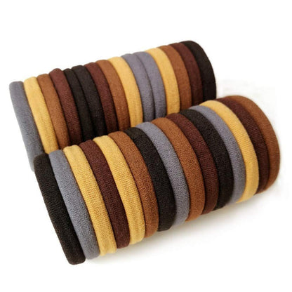 100 Stück Elastische Haargummis. Damen Zopfgummis in neutraler Farbe