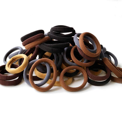 100er Pack elastische Haargummis für Damen Mädchen in neutraler Farbe