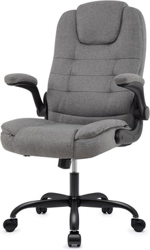 Ergonomischer Bürostuhl 360° drehbar Grau mit Armlehnen