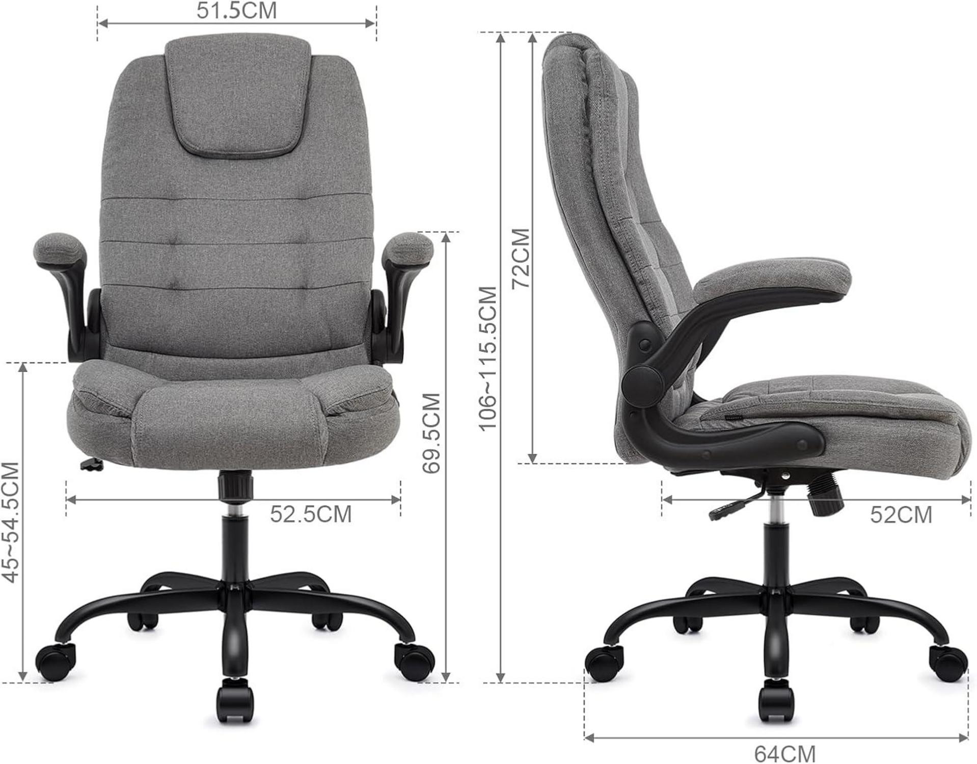 Ergonomischer Bürostuhl 360° drehbar Grau mit Armlehnen