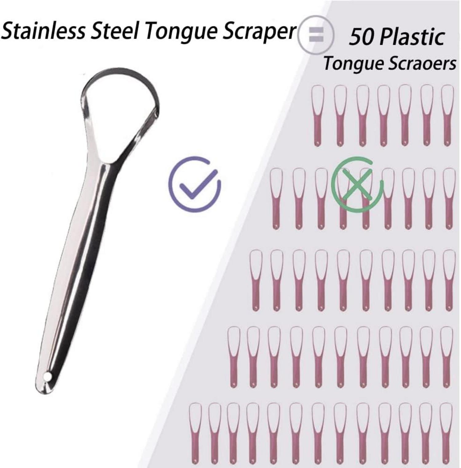 Zungenreiniger Edelstahl Tongue Scraper Mundhygiene