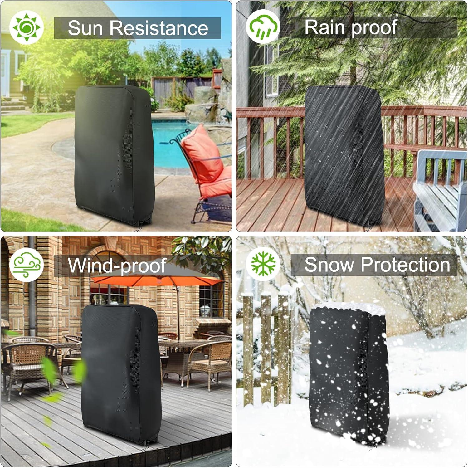 Garten Liegestuhl Abdeckung 300D Oxford Wasserdicht, Schutzhülle für