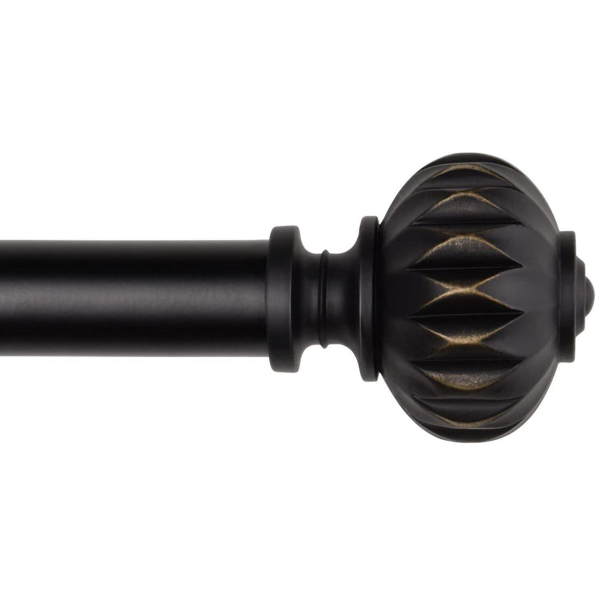 Ausziehbare Gardinenstange 91-182 cm Schwarz Metall