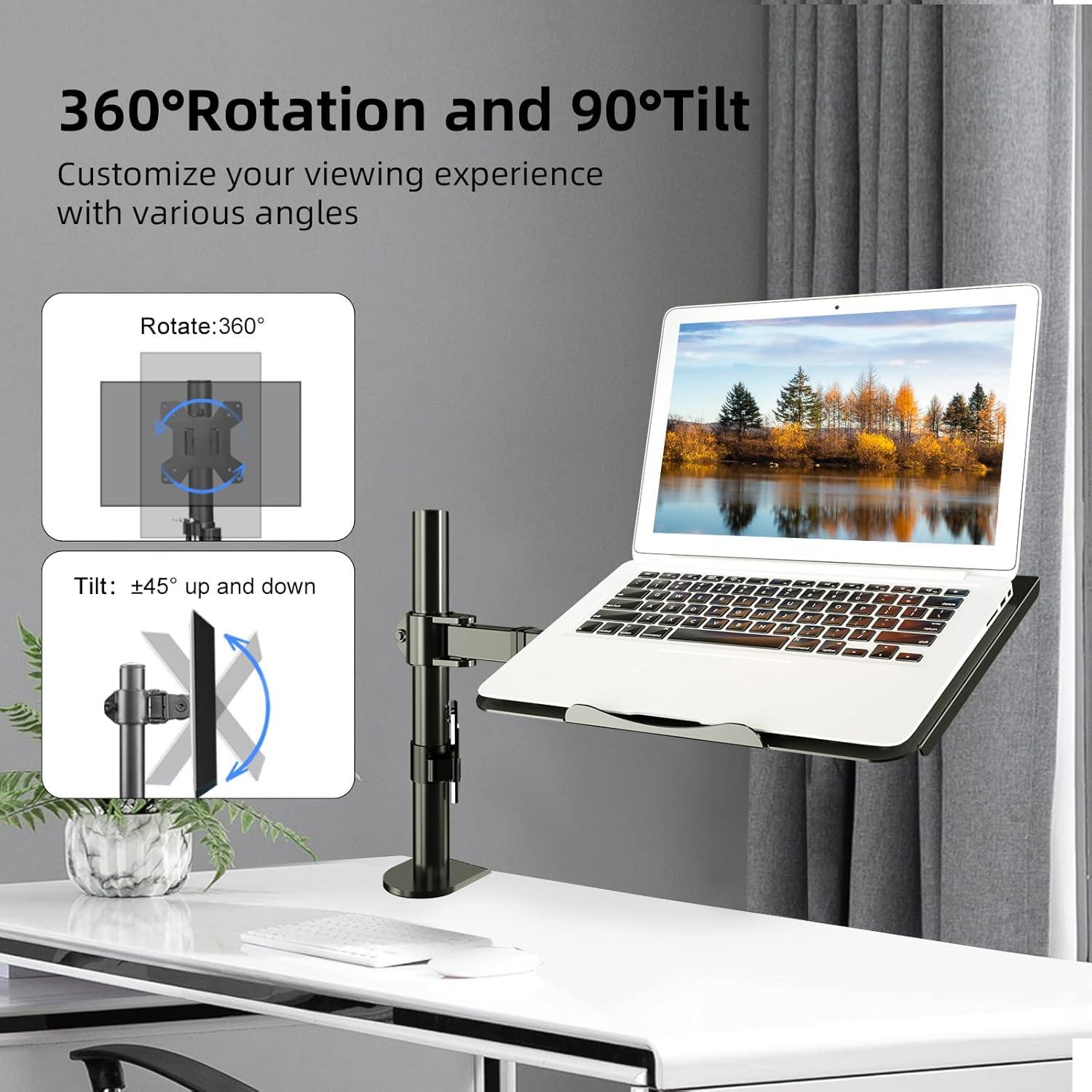 Suptek Monitor Halterung Laptop Arm 13-27 Zoll Monitor 15.6 Zoll Notebook