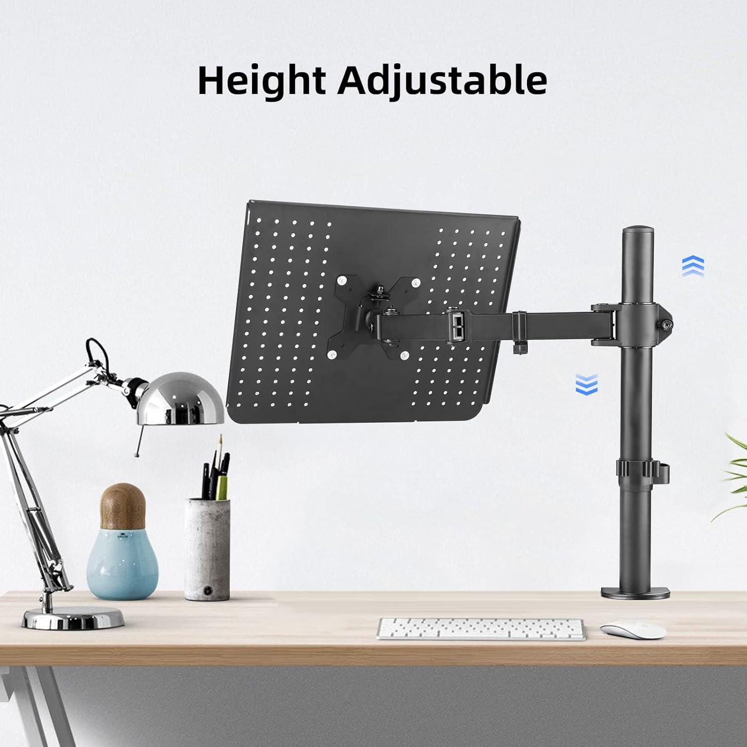 Monitor Halterung mit Laptop Arm für 13-27 Zoll Bildschirm & bis 15.6 Zoll