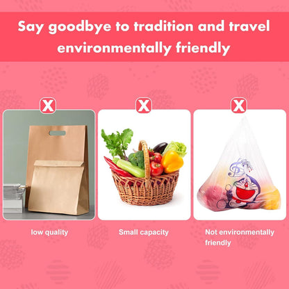 QINREN 4er-Pack wiederverwendbare Einkaufstaschen - faltbar, waschbar, ökologisch - Multifunktionale