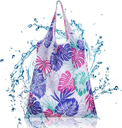 QINREN 4er Pack faltbare wiederverwendbare Einkaufstaschen - Multifunktionale