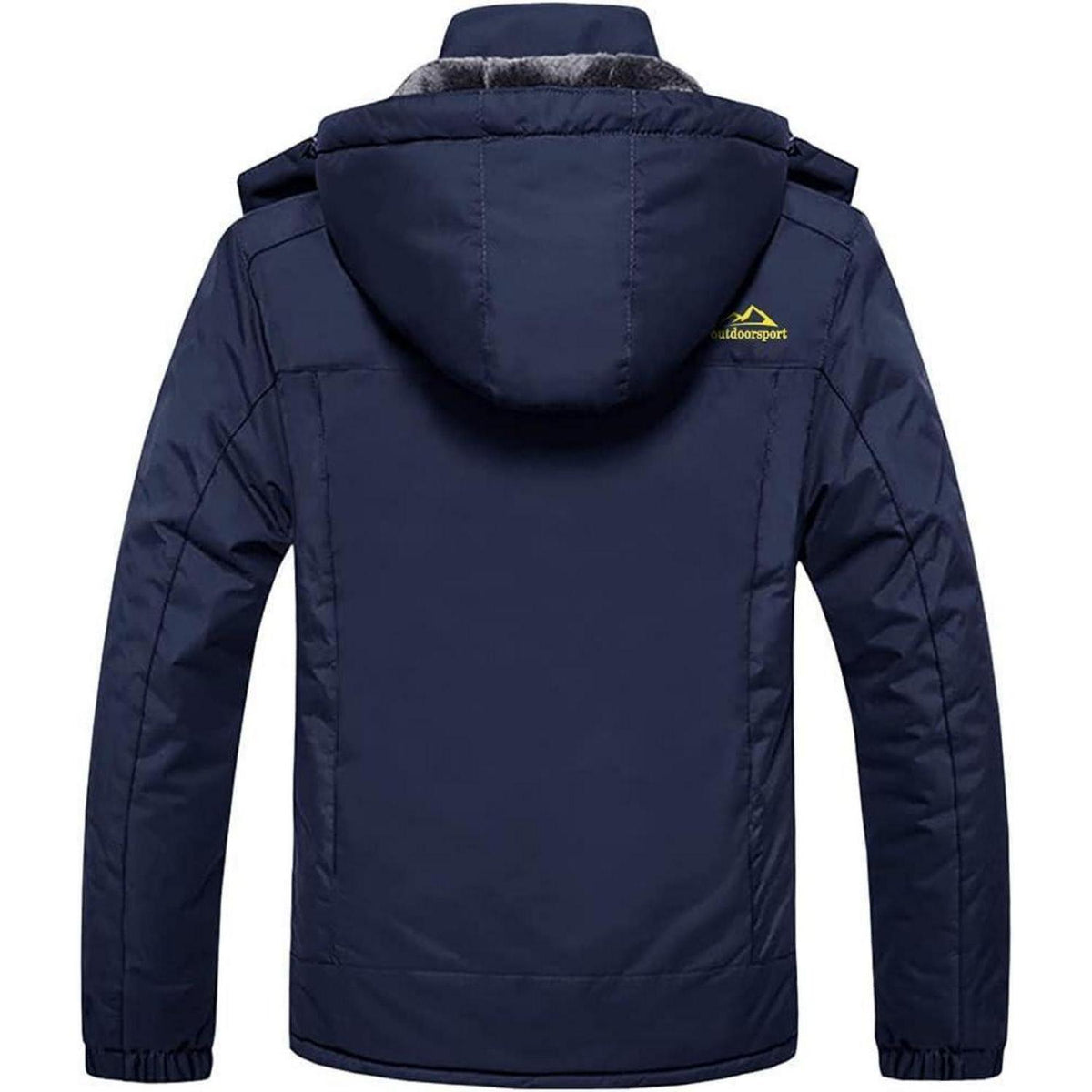 Herren Winterjacke Wasserdicht Warm Gefüttert Dunkelblau