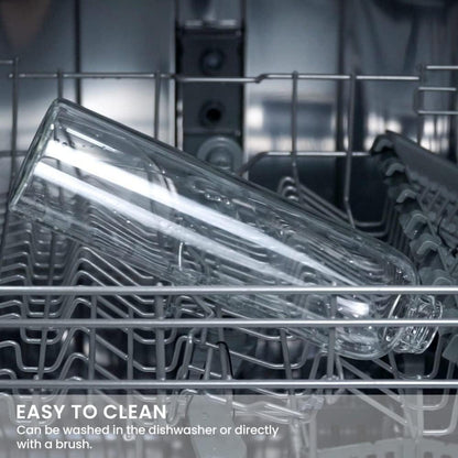 Glasflasche 1000ml Bambusdeckel Schutzhülle Borosilikatglas Karaffe