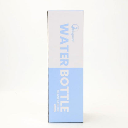 Glasflasche 1000ml Bambusdeckel Schutzhülle Borosilikatglas Karaffe