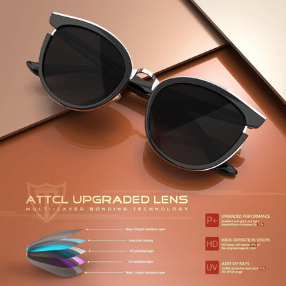 Polarisierte UV-Schutz Sonnenbrille Damen Verspiegelt Gläser
