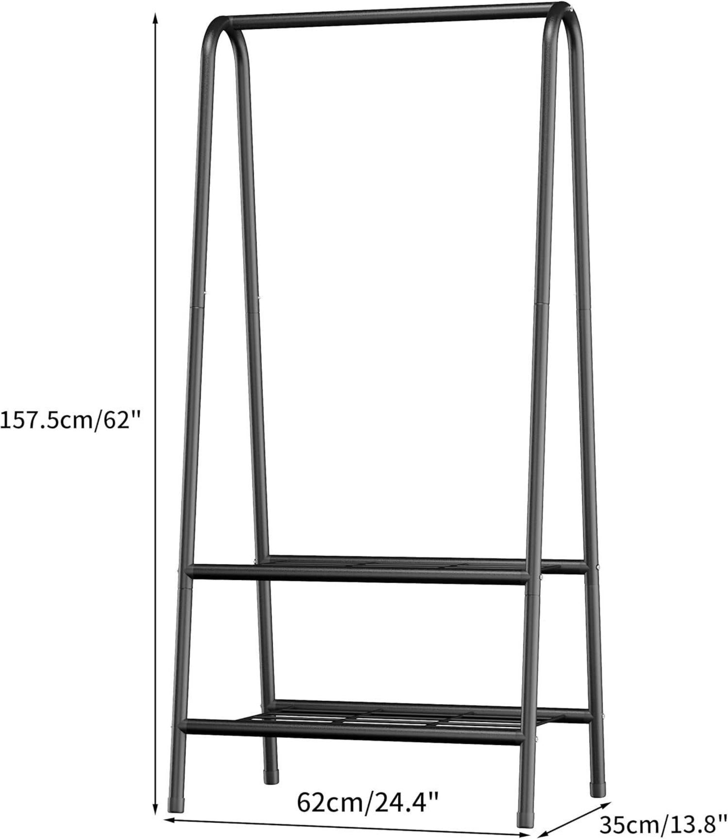 JOISCOPE Kleiderständer Metall Schwarz A-förmig 2-lagig Schlafzimmer/Wohnzimmer
