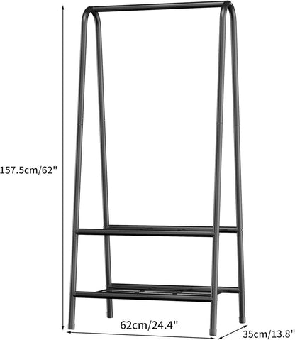 JOISCOPE Kleiderständer Metall Schwarz A-förmig 2-lagig Schlafzimmer/Wohnzimmer