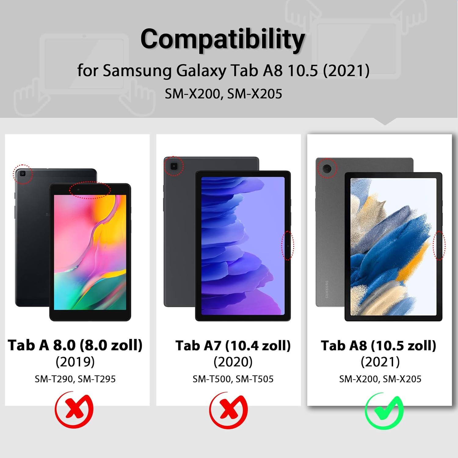 Samsung Galaxy Tab A8 10.5 Zoll 2021 Schutzfolie 2 Stück
