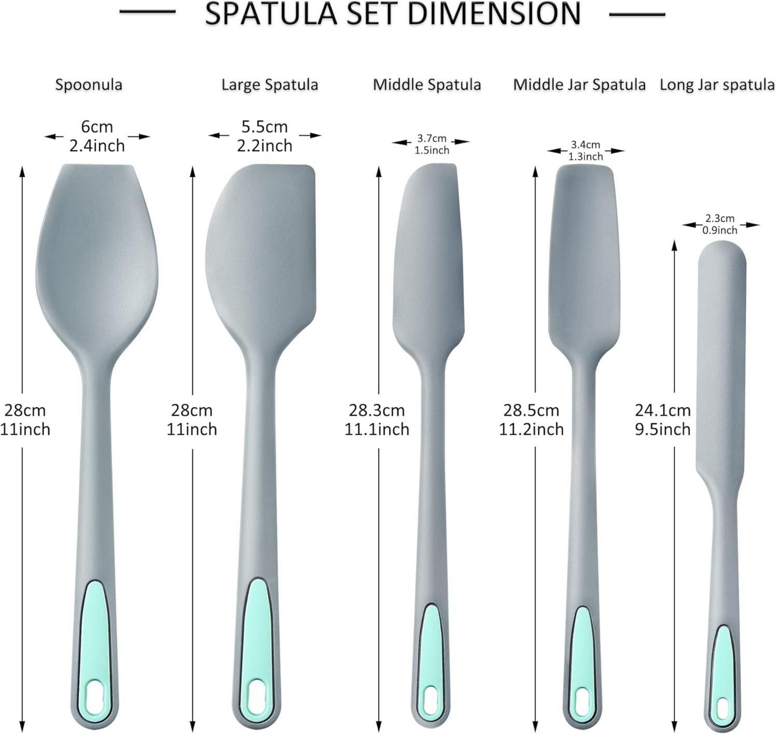 To encounter Silicone Spatula Set 5 Pieces Seamless Heat-Resistant Turner