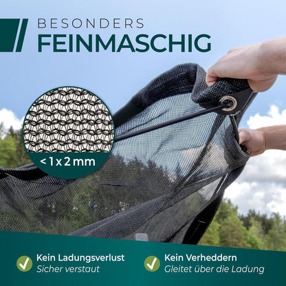 Feinmaschiges Anhängernetz 2,5x4,5m – Ladungssicherung mit Gummizug