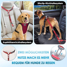 SlowTon Hundegurt Auto mit Kopfstützen-Rückhalte Gurt D. Rot