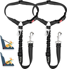 SlowTon Hundegurt Auto 2-in-1 Anschnallgurt Schwarz