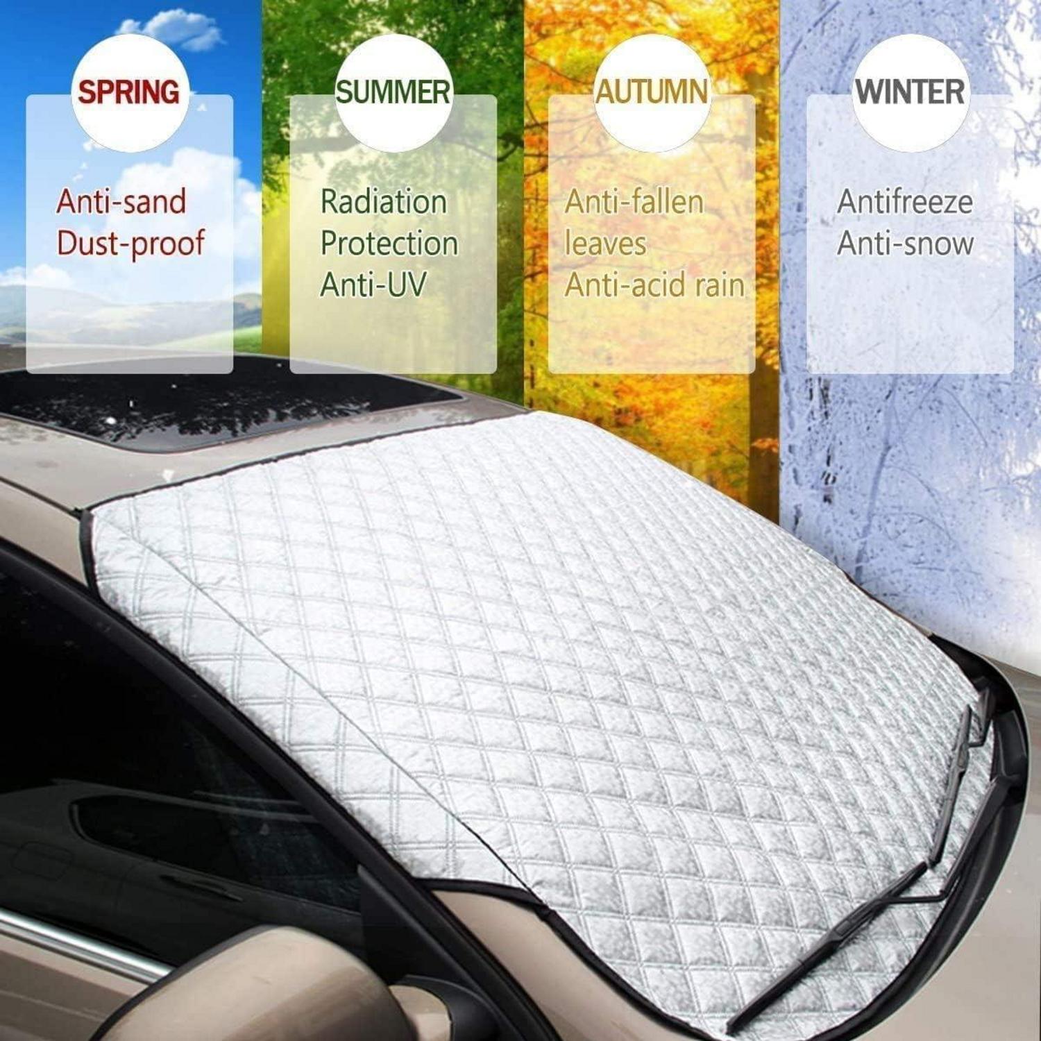 Auto Windschutzscheiben Abdeckung - Schutzabdeckung Schnee EIS Frost Staub Wasserbeständig UV-Schutz