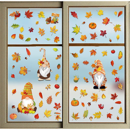 Thanksgiving Herbstdeko Fenster Aufkleber Selbstklebend 6er