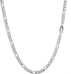 Edelstahl Figaro-Halskette Silber 5mm - verschiedene Längen