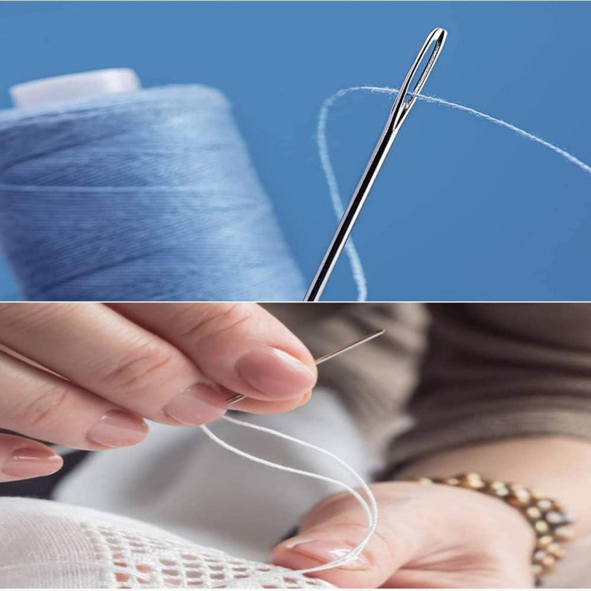 15er Set Handnägel Großes Auge – Robustes Edelstahl für Stoffe & Leder