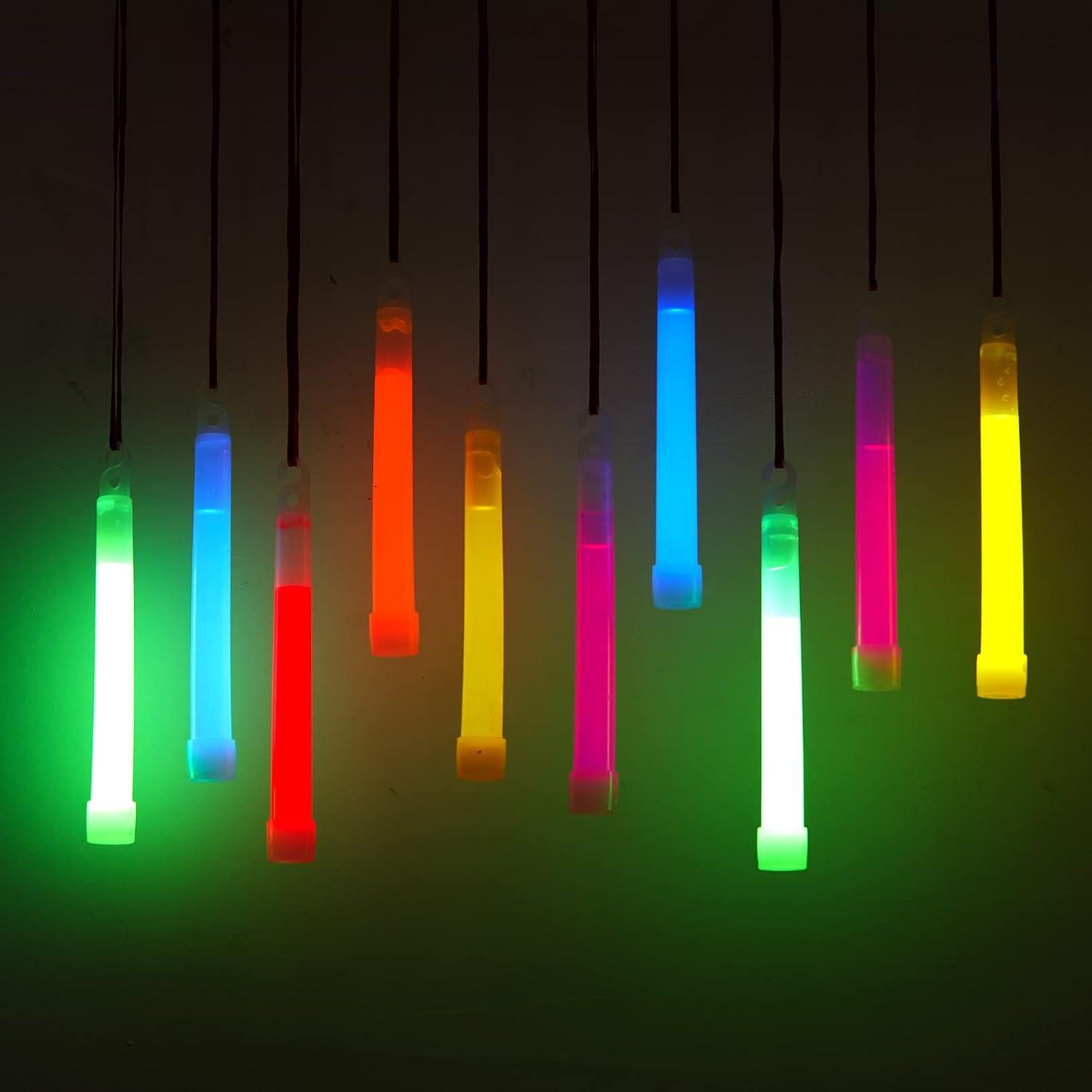 25 Leuchtstäbe Glowsticks 150x15 mm Knicklichter Bulk Umhängen