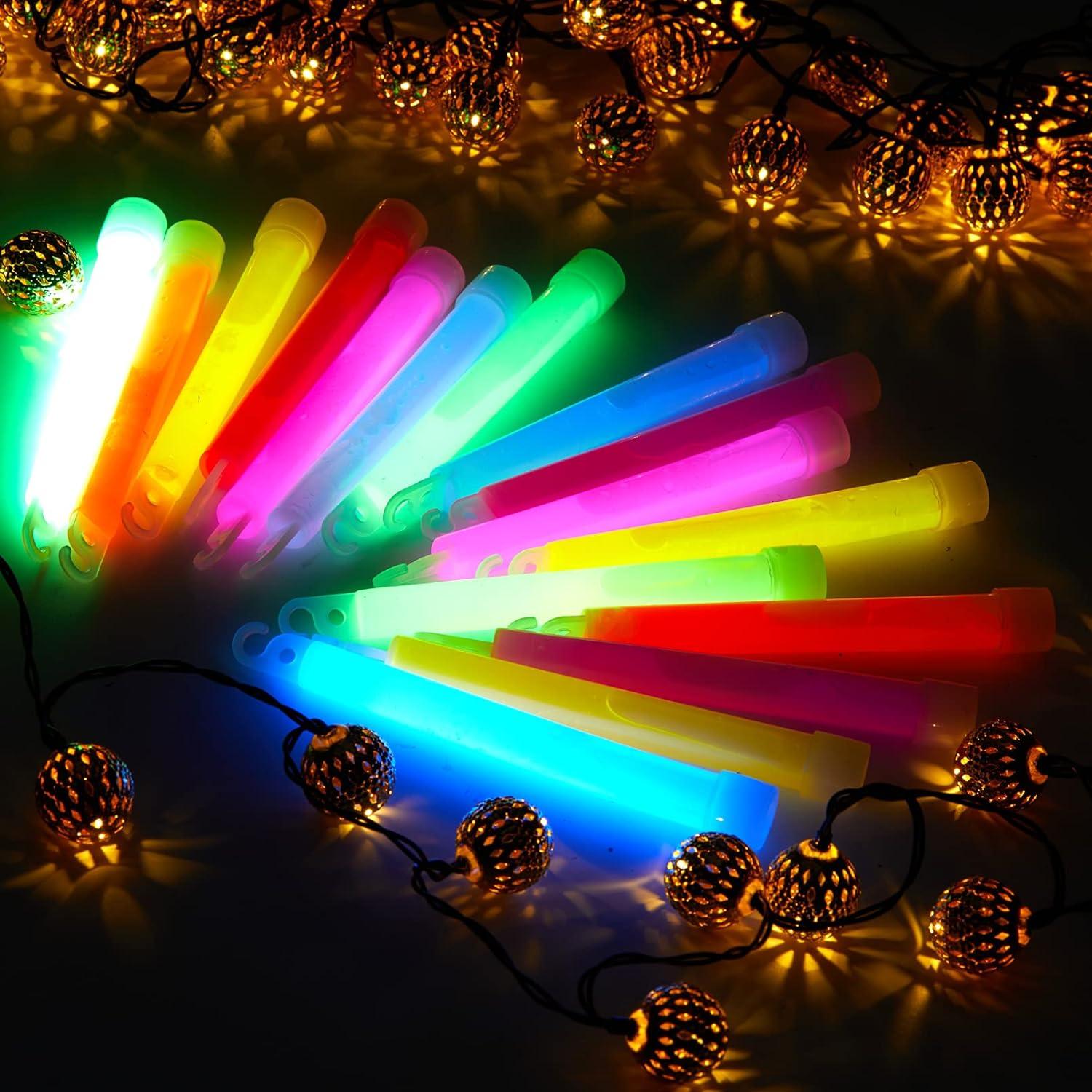 25 Power Knicklichter Jumbo Leuchtstäbchen Party Festival Outdoor