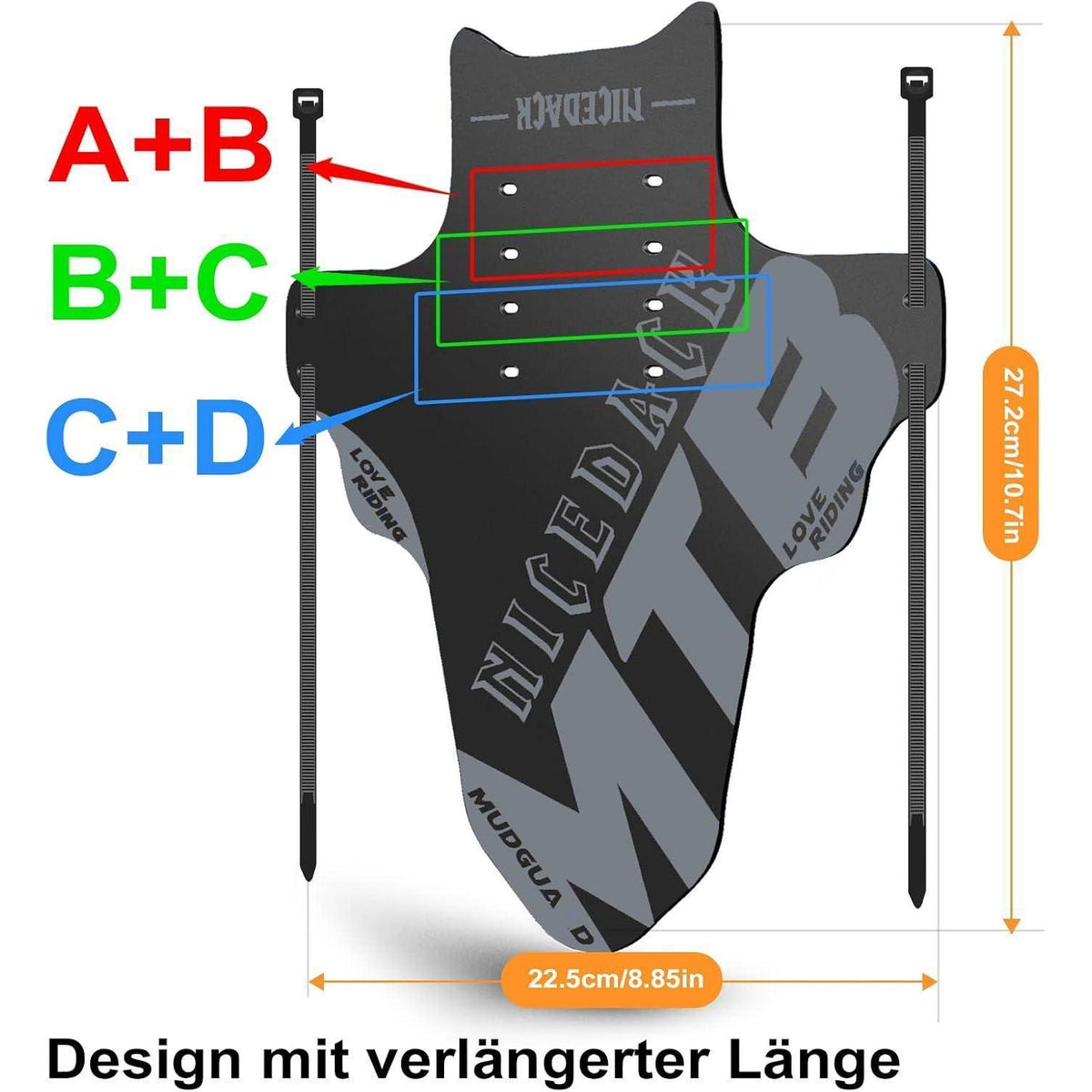 Mountainbike Schutzbleche 2er Set für 20-29 Zoll Räder