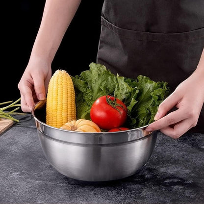 Old Tjikko Stainless Steel Mixing Bowl Set 18+22+26 cm With Airtight Lids