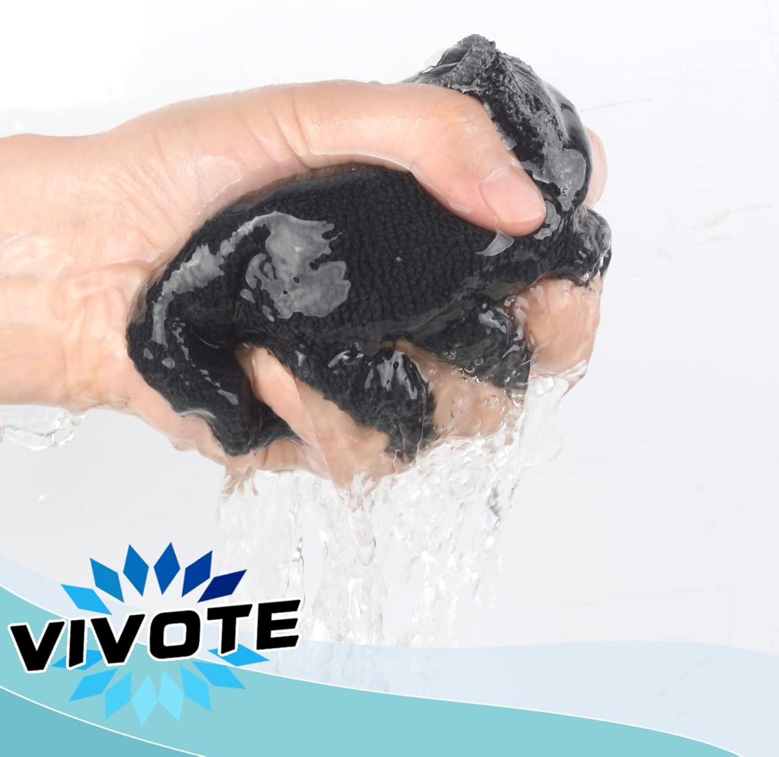 VIVOTE Microfaser Küchenlappen 20er Set Grau 30x30cm - Hohe Qualität, extrem saugfähig & langlebig, ideal für Haushalt