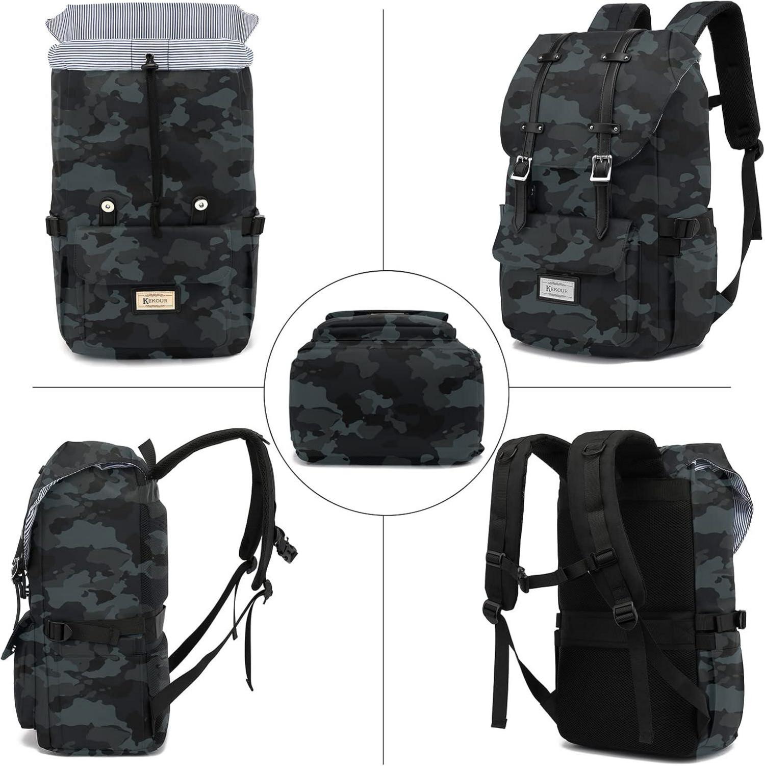 Rucksack Damen Herren Schulrucksack Mädchen 15,6 Zoll Laptop