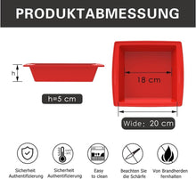 SILIVO Brownie Backform 20 cm 2er Set Silikon Eckig Antihaft