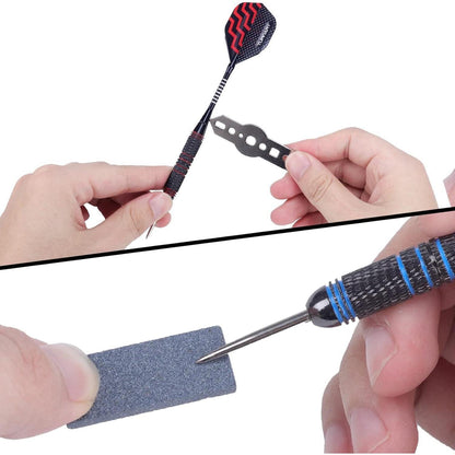 Profi Dartpfeile Metallspitze Set 12 Stück 24g Steel Darts