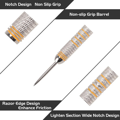 Profi Dartpfeile Metallspitze Set 12 Stück 24g Steel Darts