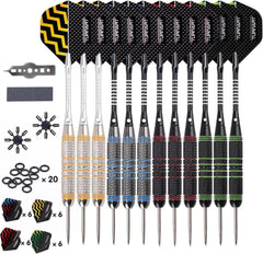 Profi Steel Darts Pfeile Set 12 Stück Metallspitze 24g