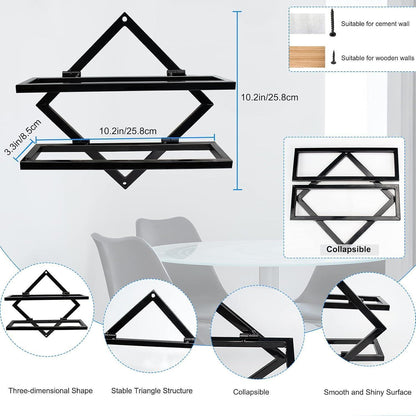 Weinhalter Wand Metall 2 Flaschen Weinregal Schwarz 2 Stück