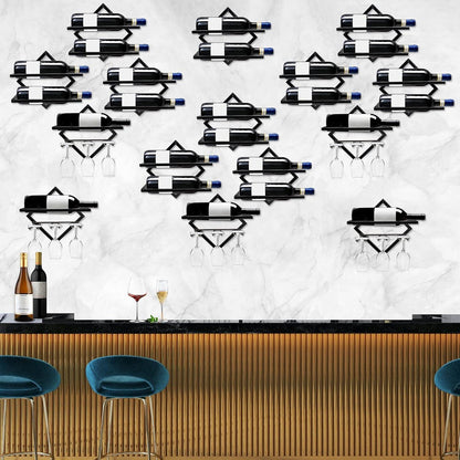 Weinflaschenhalter Weinglashalter 2x Wandmontage Weinregal