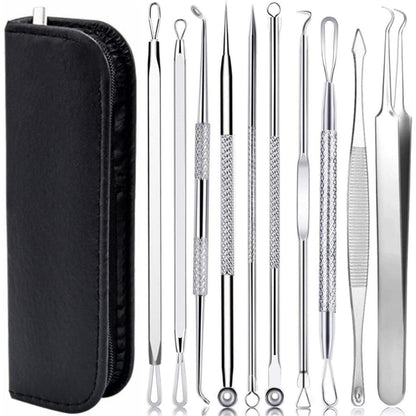 Mitesserentferner Komedonenquetscher Set - 10PCS Blackhead