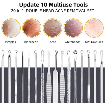 Mitesserentferner Komedonenquetscher Set - 10PCS Blackhead