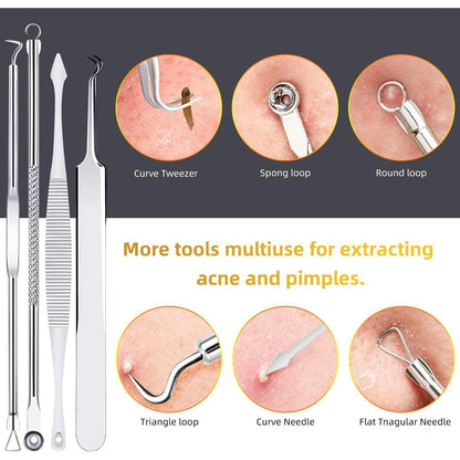 Mitesserentferner Komedonenquetscher Set - 10PCS Blackhead