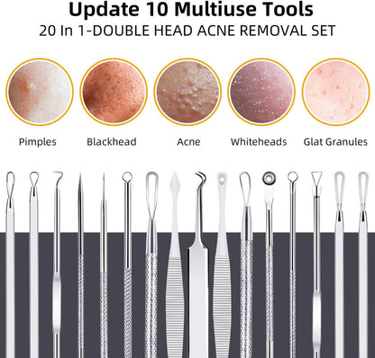 Mitesserentferner Komedonenquetscher Set - 10PCS Blackhead