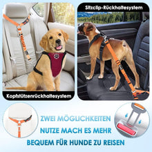 SlowTon Hundegurt Auto 2-in-1 Kopfstützen-Rückhalte