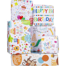 QINREN Kinder Geschenkpapier 6 Stück 70x50 cm Geburtstag
