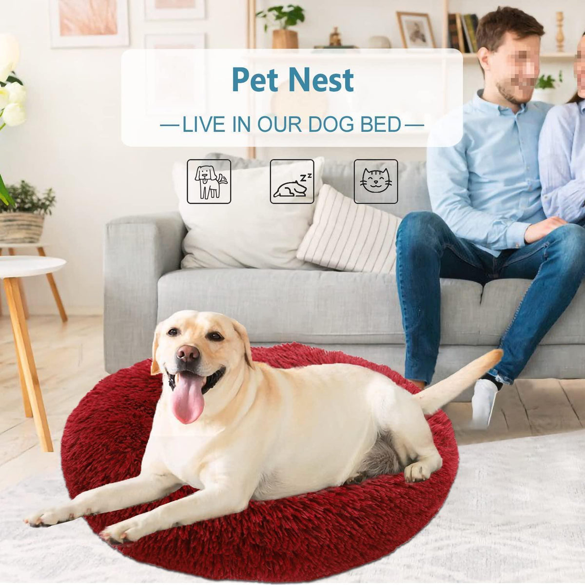 Flauschiges Haustierbett – Gemütliches Hundekissen für Entspannung XL