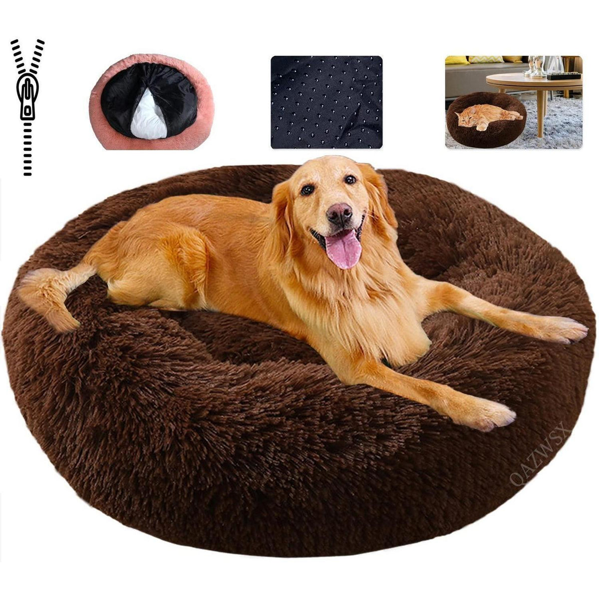 Flauschiges Haustierbett – Gemütliches Hundekissen 3XL Braun