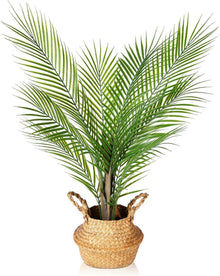 Kunstpflanze Areca Palme 80cm Künstliche Pflanze Fake im Topf Plastik