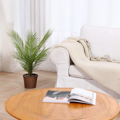 Große Kunstpalme Areca-Palme 80cm Deko Pflanze Plastik Topf