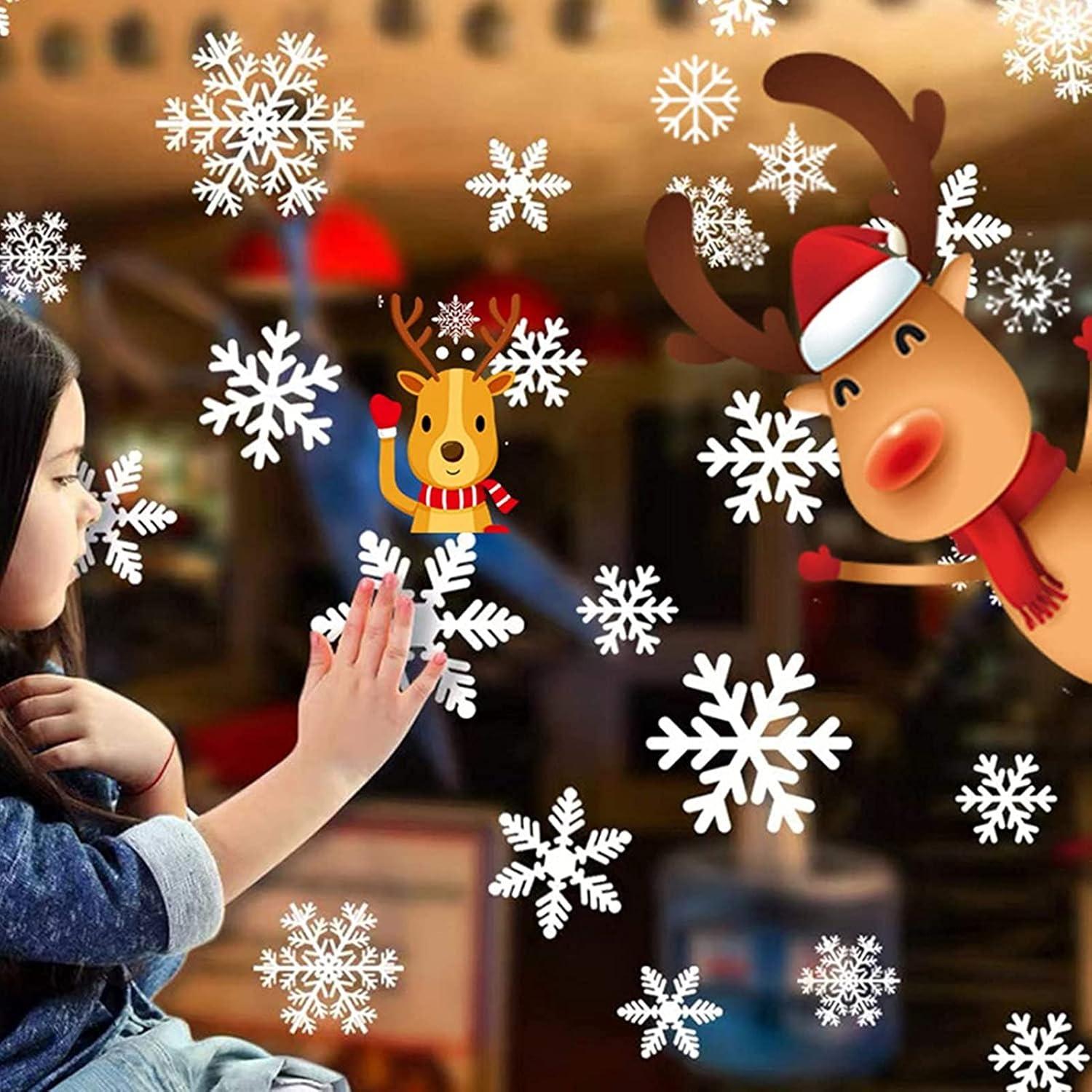 Fensterdeko Weihnachten Schneeflocken PVC 4 Sheets Selbstklebend